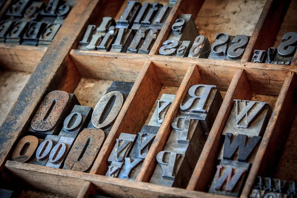 Vintage typescript for letterpress — Stock Photo, Image