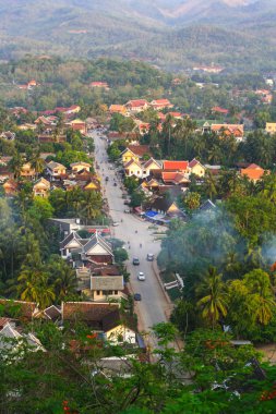 En iyi bakış açısı ve peyzaj luang prabang, Laos.