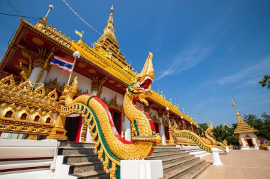 Khonkaen, THAILAND - 9 Şubat 2020: Phrathat KhamKaen at Wat 