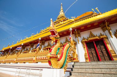 Khonkaen, THAILAND - 9 Şubat 2020: Phrathat KhamKaen at Wat 