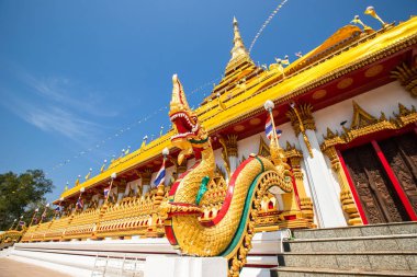 Khonkaen, THAILAND - 9 Şubat 2020: Phrathat KhamKaen at Wat 