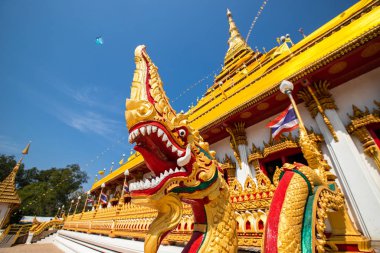 Khonkaen, THAILAND - 9 Şubat 2020: Phrathat KhamKaen at Wat 