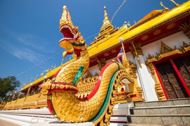 Khonkaen, THAILAND - 9 Şubat 2020: Phrathat KhamKaen at Wat 