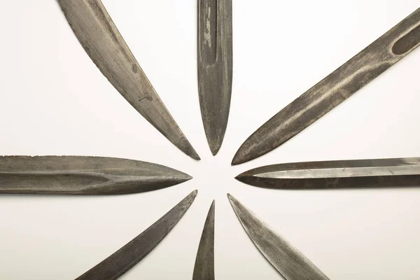Collection of knife blades and swords — Stock Photo, Image