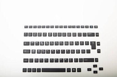 Genel gider bir Qwerty bilgisayar klavye görünümünü