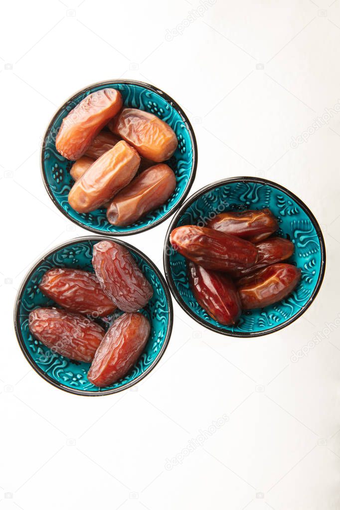 Three different kind of Dried dates (fruits of date palm