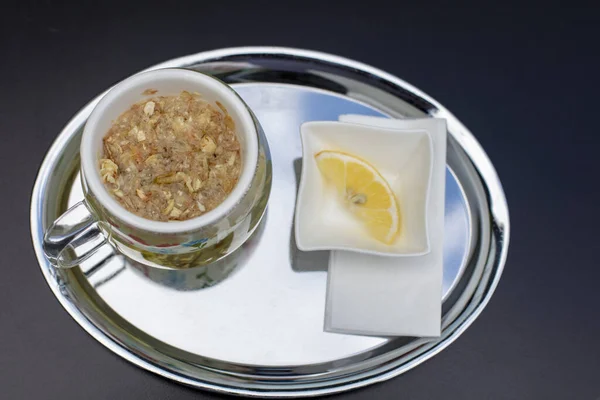 Una Tazza Gelsomino Con Limone Miele Serie Tisane — Foto Stock