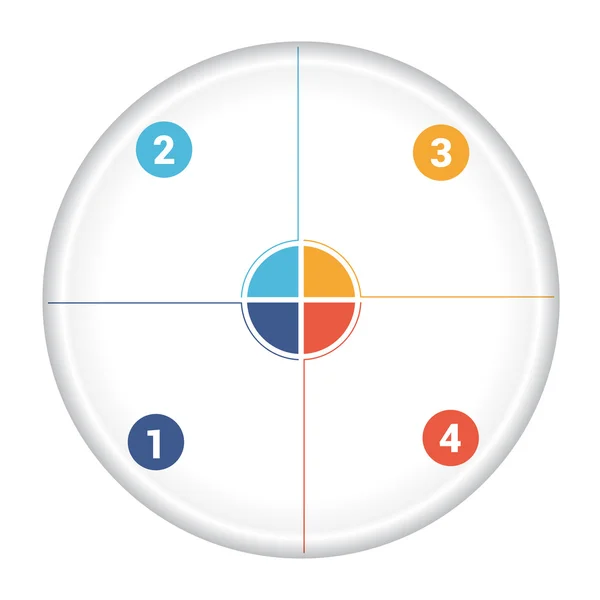 Cirkeldiagram diagramgegevens 4 — Stockfoto