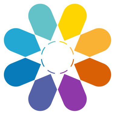 Daire 8 düzenlenmiş okları