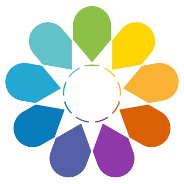 Daire 9 düzenlenmiş okları