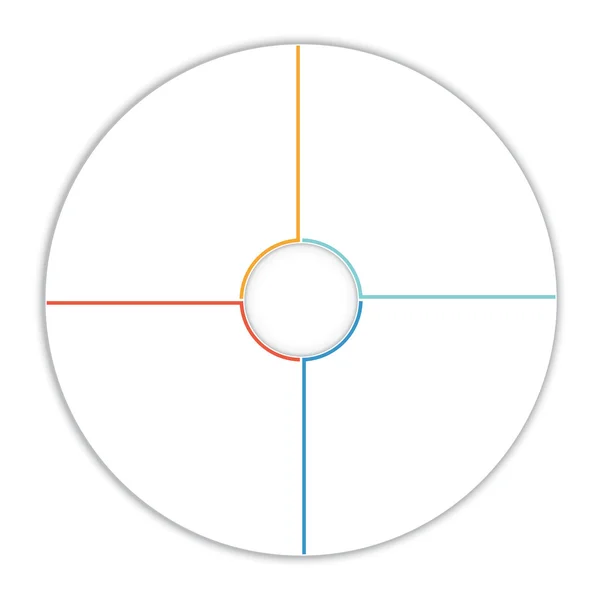 4 opcje diagramu infografikę szablon wykresu kołowego — Zdjęcie stockowe