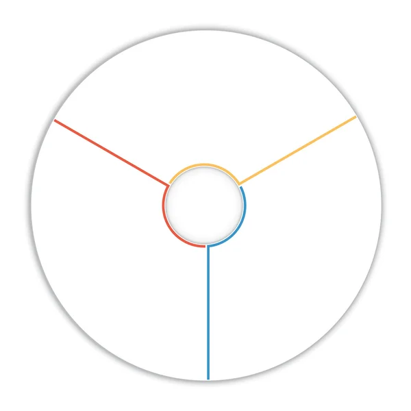 Sjabloon infographic cirkeldiagram diagram 3 opties — Stockfoto