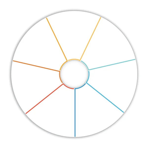 Sjabloon infographic cirkeldiagram diagram 7 opties — Stockfoto