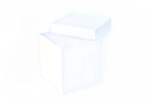 Zamknięte pudełko z prezentami na białym tle. — Zdjęcie stockowe