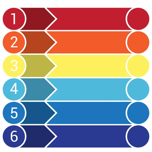 Szablonu infografikę 6 poziome paski — Zdjęcie stockowe