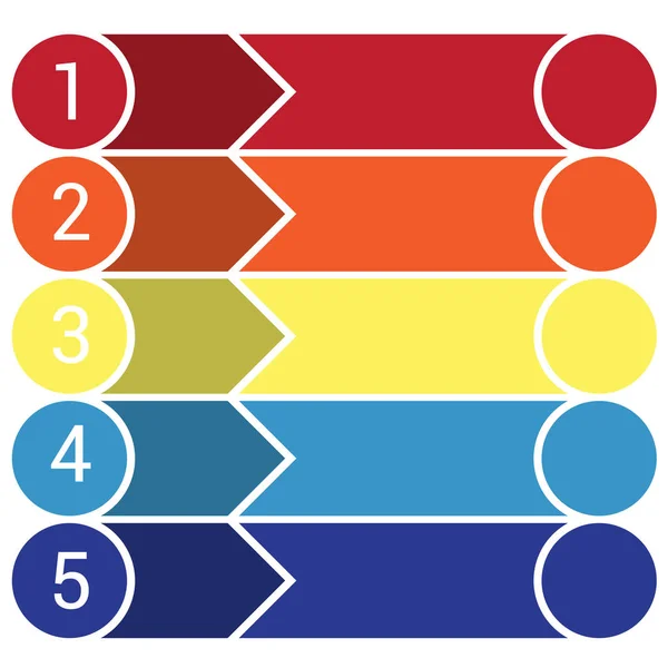 Šablony infografika 5 vodorovných pásů — Stock fotografie