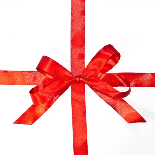 Red ribbons and bow — Stock Photo, Image