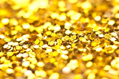 Parlayan ışıklar bokeh açık altın Noel renkli