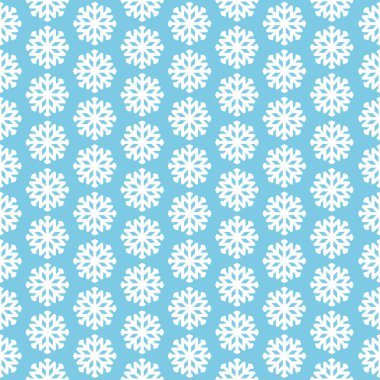 Mavi zemin üzerinde kar taneleri olan kusursuz desen