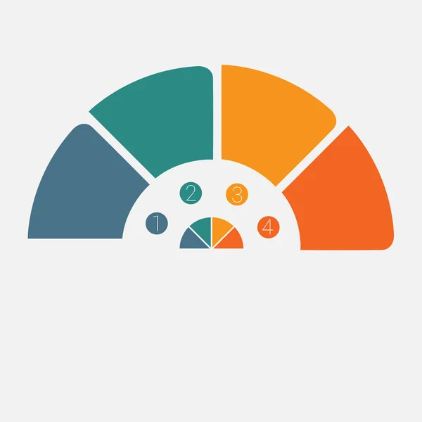 Infografía en 4 posiciones — Foto de Stock