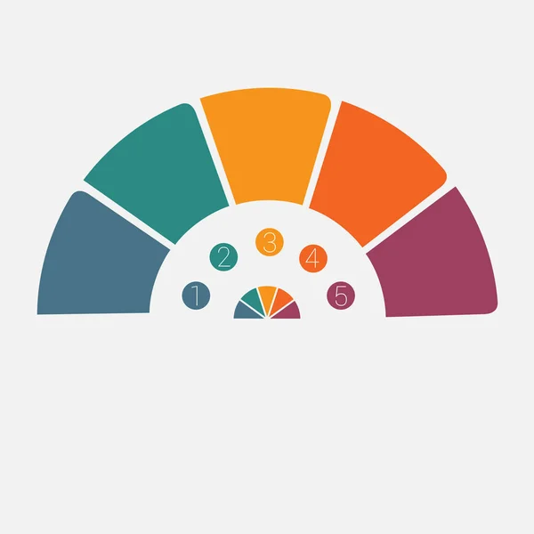 Infografic pe 5 poziții — Fotografie, imagine de stoc