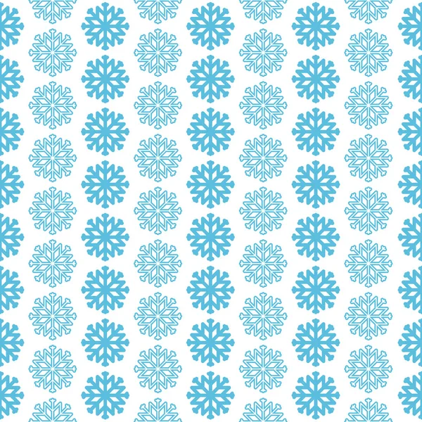 Modèle sans couture avec flocons de neige bleus — Photo
