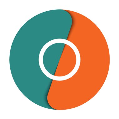 Şablon infographics iki pozisyon