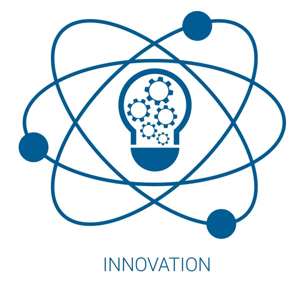 Icono plano azul vector de innovación — Archivo Imágenes Vectoriales