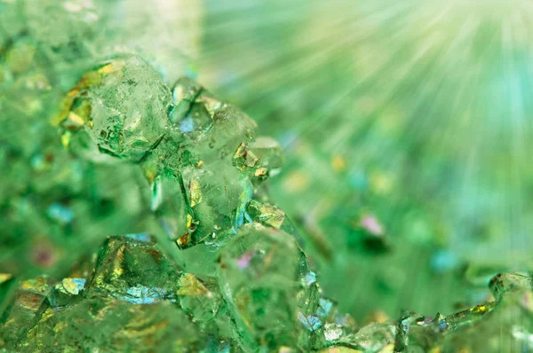 Background  green crystals Agate. Macro. — Stock Photo, Image