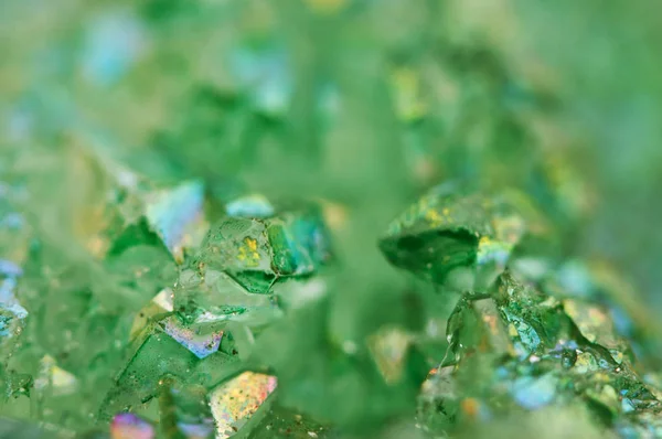 Background  green crystals Agate. Macro.