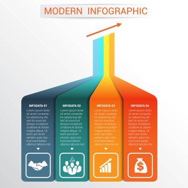 Vektör şablon Infographic 4 seçenekleri için.