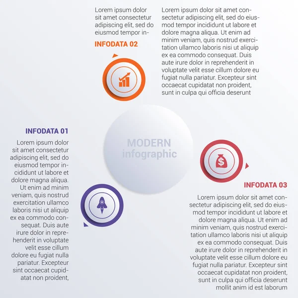 Vector illustratie moderne Infographic diagram bedrijf stappen — Stockvector