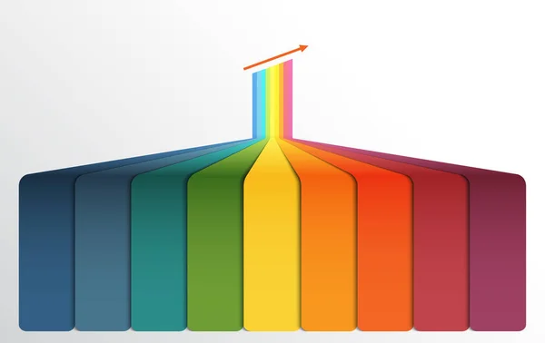 Vertikale Farbstreifen 9 Positionen. — Stockfoto