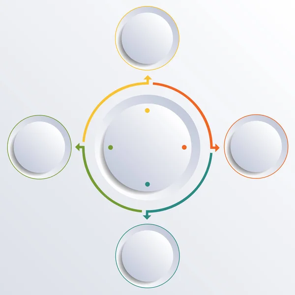 Vier cirkels ronde cirkel — Stockfoto
