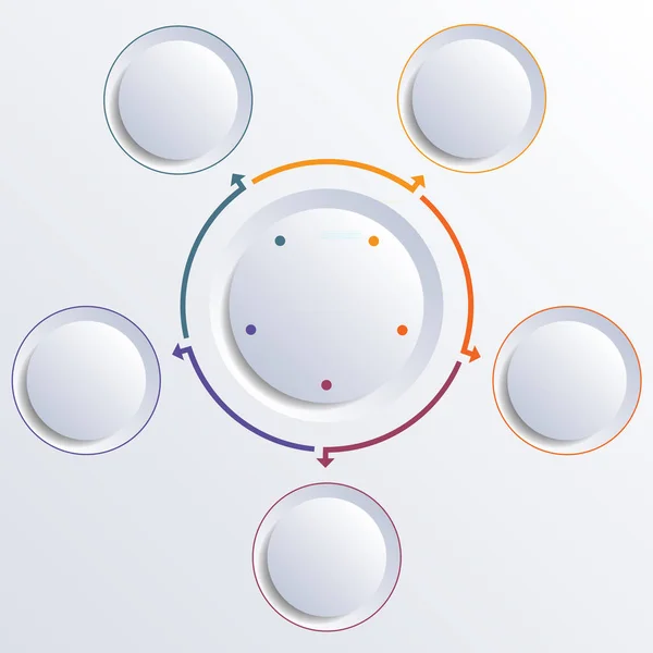 Pięciu okręgów okrągłe koło — Zdjęcie stockowe
