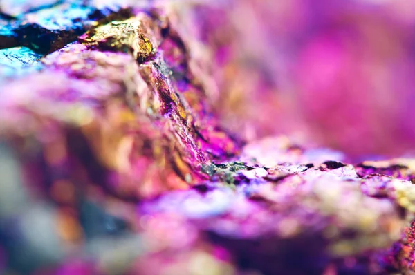 Kleurrijke Metalen Abstracte Achtergrond Van Natuurlijke Minerale Macro — Stockfoto