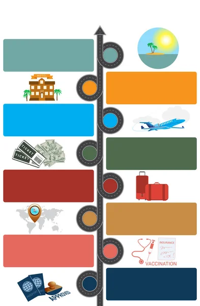 Tourism and travel concept infographic Template 8 positions. — Stock Photo, Image