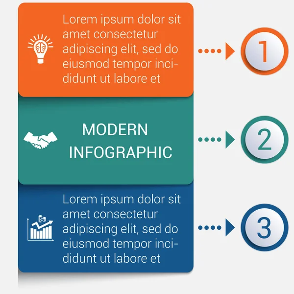 Modern infographics 3 seçenekleri afiş şeritler