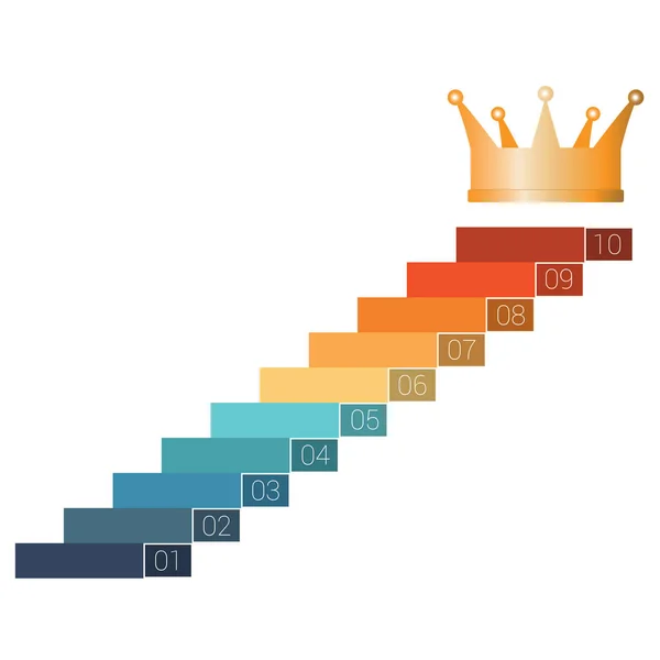 Başlangıç Infographic 10 adımlar — Stok fotoğraf