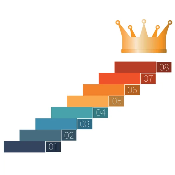 Avvio infografica 8 passi — Foto Stock