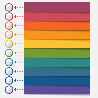 Template infographic color strips for positions clipart