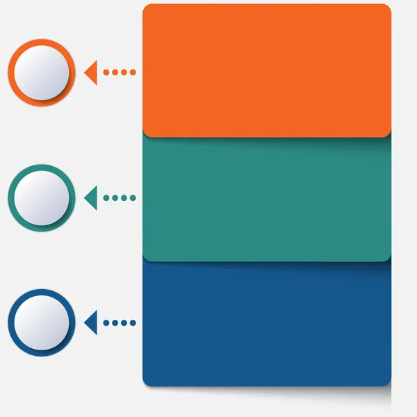 Szablonu infografikę kolor paski 3 pozycje — Zdjęcie stockowe