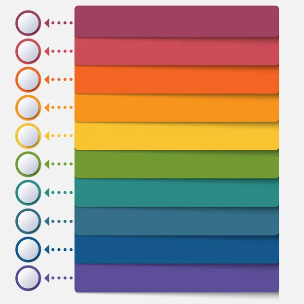 Tiras de cores infográficas de modelo para posições — Fotografia de Stock