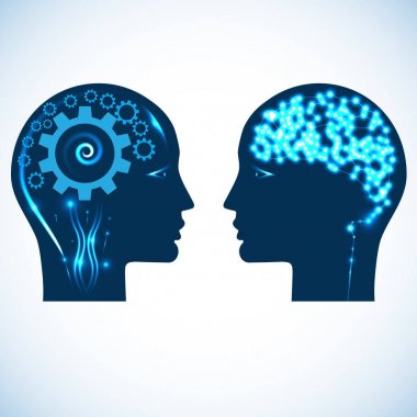 Dişli çarkları ve iki kişi shone beyin başkanları