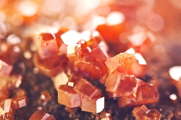 Magic of minerals.Texture Red Background crystals. Beautiful dre — Stock Photo, Image