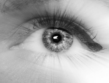  Tüm directio diverge ışınları ile güzel siyah-beyaz göz