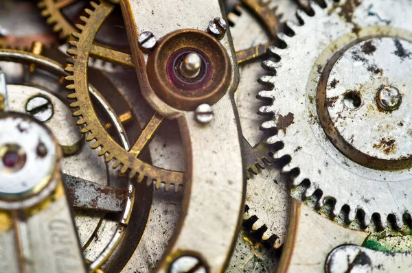 Klokwerk Versnellingen Een Oud Horloge Teamwork Concept Idee Technologie Eeuwigheid — Stockfoto