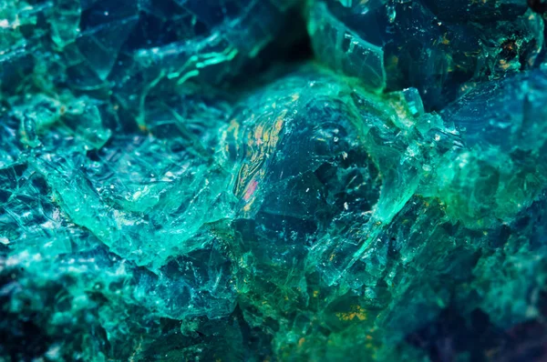 Natural Crystal Crystal Background Macro Mineral Green — Stock Photo, Image