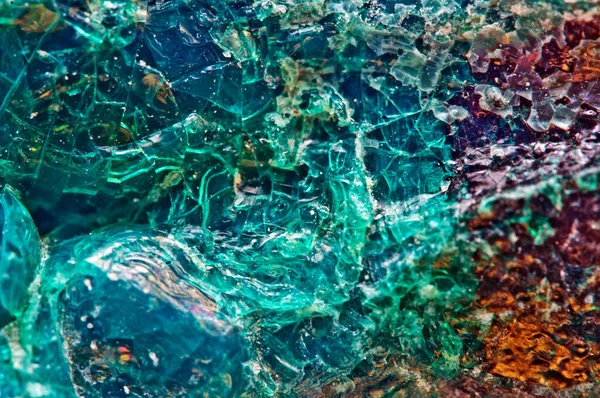 Přírodní Krystal Křišťálové Pozadí Makro Minerálně Zelená — Stock fotografie