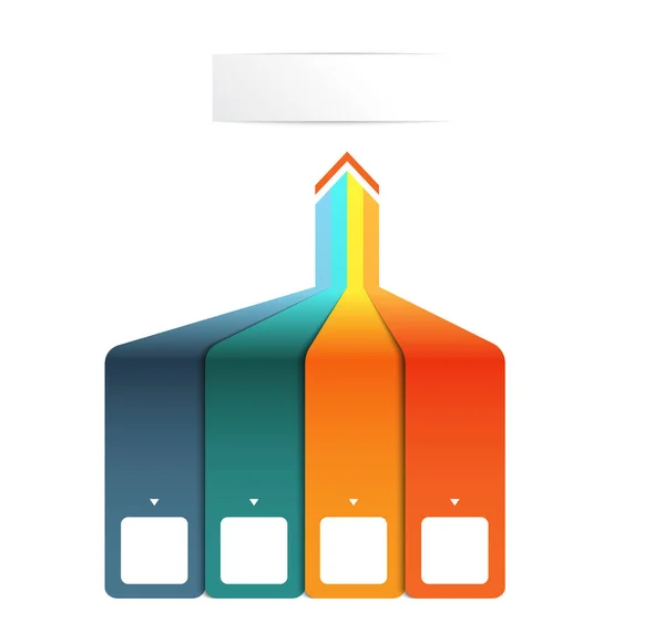 Strisce Colorate Verticali Con Prospettiva Ombra Infografica Modello Opzioni — Foto Stock